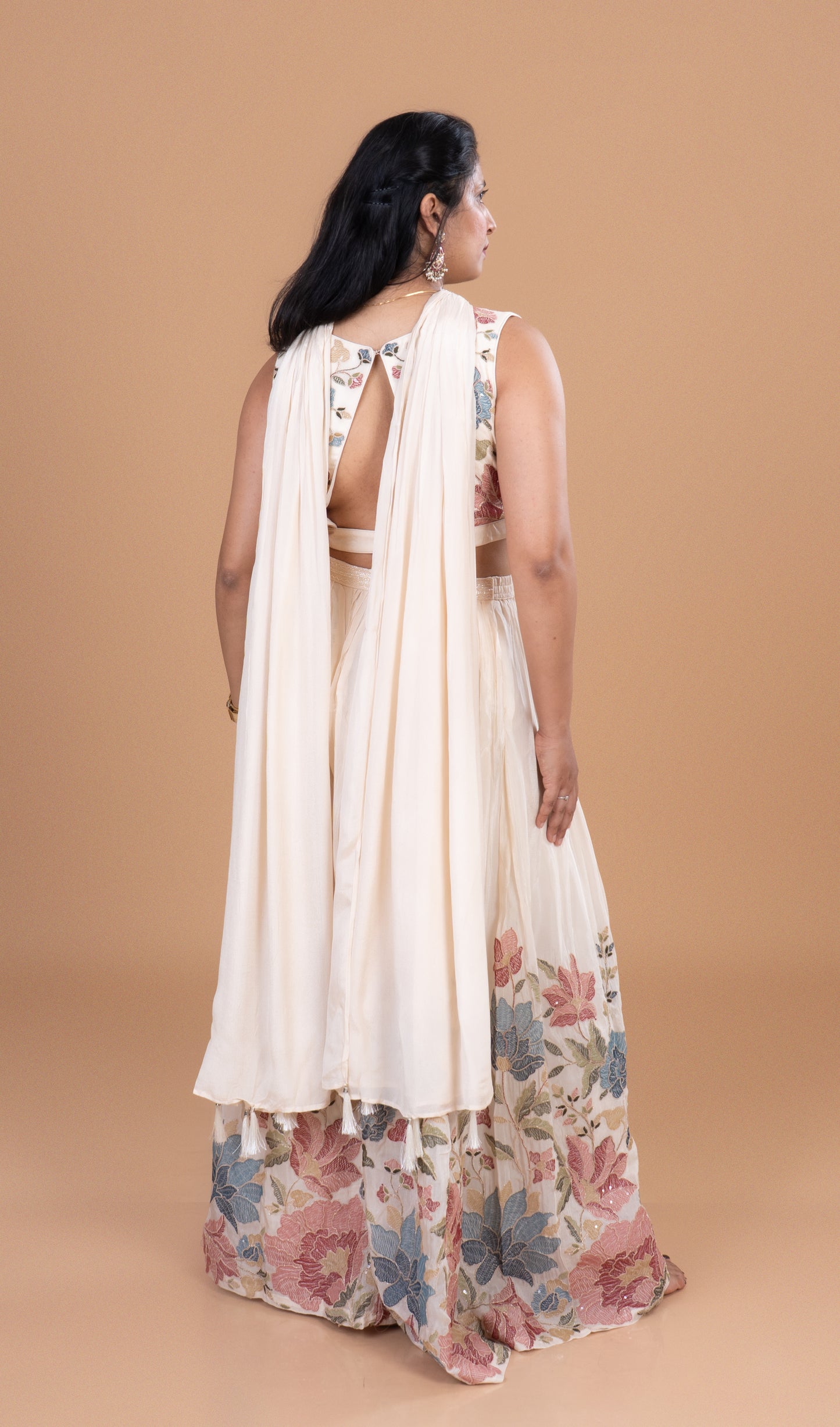 Ivory Garden Bloom Embroidered Lehenga Set