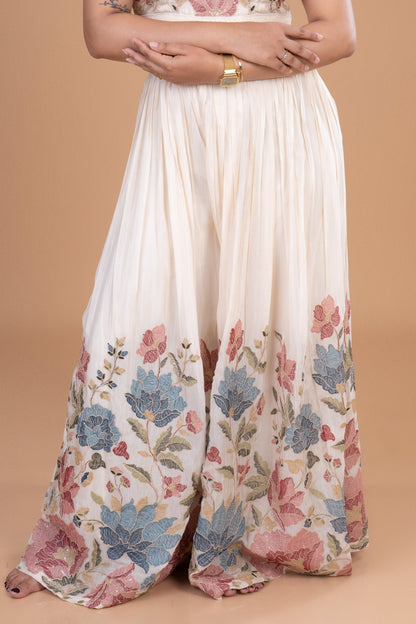 Ivory Garden Bloom Embroidered Lehenga Set